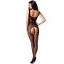 PASSION WOMAN BS078 BODYSTOCKING TALLA uNICA NEGRO