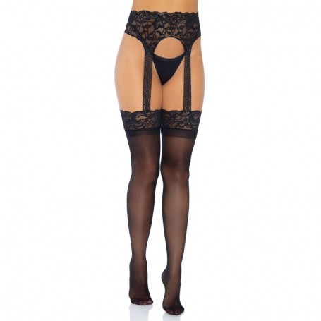 LEG AVENUE MEDIAS CON LIGUERO OPACAS TALLA uNICA