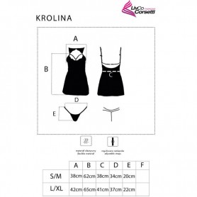 LIVCO CORSETTI FASHION KROLINA LC 90734 CHEMISE TANGA NEGRO L XL