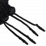 SUBBLIME 952174 BODYSTOCKING DE REJILLA CON GUANTES Y DIAMANTES NEGRO TALLA uNICA