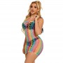 SUBBLIME 952365 VESTIDO DE REJILLA HOMBROS DESCUBIERTOS ARCOIRIS TALLA uNICA