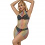 SUBBLIME 952433 VESTIDO DE REJILLA SIN MANGAS CON CUELLO ALTO ARCOIRIS TALLA uNICA