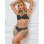 SUBBLIME 952433 VESTIDO DE REJILLA SIN MANGAS CON CUELLO ALTO ARCOIRIS TALLA uNICA