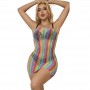 SUBBLIME 952457 VESTIDO DE REJILLA SIN MANGAS CON HOMBROS DESCUBIERTOS ARCOIRIS TALLA uNICA