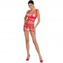 PASSION WOMAN BS089 BODYSTOCKING ROJO TALLA uNICA