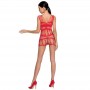 PASSION WOMAN BS089 BODYSTOCKING ROJO TALLA uNICA