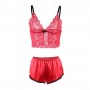 SUBBLIME 953904 SET 3 PIEZAS ENCAJE Y SATEN ROJO L XL