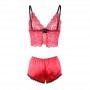 SUBBLIME 953904 SET 3 PIEZAS ENCAJE Y SATEN ROJO L XL