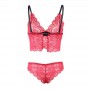 SUBBLIME 953904 SET 3 PIEZAS ENCAJE Y SATEN ROJO L XL