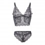 SUBBLIME 953911 SET 3 PIEZAS ENCAJE Y SATEN NEGRO S M