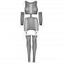 LEG AVENUE VESTIDO CON LIGUERO Y GUANTES TALLA uNICA