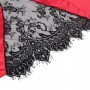 SUBBLIME 954024 CAMISON DE ENCAJE ESPALDA TRANSPARENTE TANGA ROJO NEGRO L XL