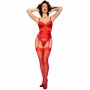 CHILIROSE CR 4845 CORSET Y MEDIAS ROJO L