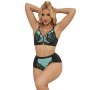 SUBBLIME 955557 CONJUNTO SUJETADOR CON CREMALLERA DE MALLA DE CHAROL VERDE S M
