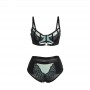 SUBBLIME 955557 CONJUNTO SUJETADOR CON CREMALLERA DE MALLA DE CHAROL VERDE S M