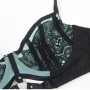 SUBBLIME 955557 CONJUNTO SUJETADOR CON CREMALLERA DE MALLA DE CHAROL VERDE S M