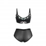 SUBBLIME 955564 CONJUNTO SUJETADOR CON CREMALLERA DE MALLA DE CHAROL VERDE L XL