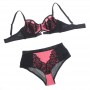 SUBBLIME 955588 CONJUNTO SUJETADOR CON CREMALLERA DE MALLA DE CHAROL ROSA L XL