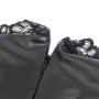 SUBBLIME 957544 VESTIDO DE CUERO CON CUELLO DE ENCAJE NEGRO S M