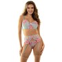 SUBBLIME 957650 CONJUNTO SUJETADOR Y LIGUERO CON BORDADOS DE FLORES ROSAS L XL