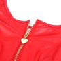 SUBBLIME 957681 VESTIDO DE CUERO CON CREMALLERA DE CORAZoN ROJO S M