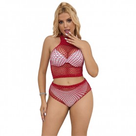 SUBBLIME 952402 SET DE REJILLA CON BRILLANTES ROJO TALLA uNICA
