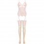 LIVCO CORSETTI FASHION PERSINNE PEACH SET CORSET PANTY MEDIAS S M