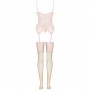 LIVCO CORSETTI FASHION PERSINNE PEACH SET CORSET PANTY MEDIAS S M