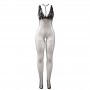 SUBBLIME 951993 BODYSTOCKING CROTCHLESS DE REJILLA TRANSPARENTE NEGRO TALLA uNICA