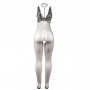 SUBBLIME 951993 BODYSTOCKING CROTCHLESS DE REJILLA TRANSPARENTE NEGRO TALLA uNICA