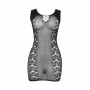 SUBBLIME 952167 VESTIDO DE REJILLA CORTO ELaSTICO NEGRO TALLA uNICA
