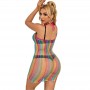 SUBBLIME 952341 VESTIDO DE REJILLA ARCOIRIS TALLA uNICA