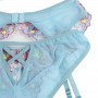 SUBBLIME 954116 SUJETADOR PANTIES CON LIGUERO DISENO FLORAL AZUL L XL