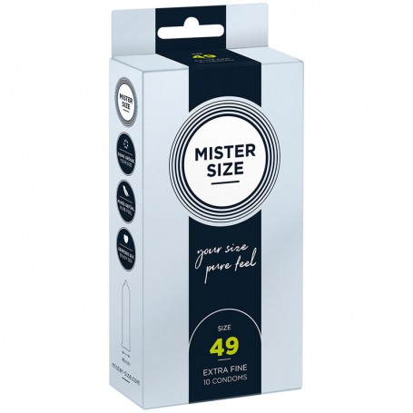 MISTER SIZE PRESERVATIVOS TALLA S 49 MM 10 UNIDADES