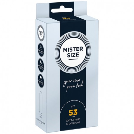 MISTER SIZE PRESERVATIVOS TALLA M 53 MM 10 UNIDADES