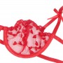 SUBBLIME 954321 SUJETADOR TANGA LIGUEROS ESTAMPADO DE CORAZONES ROJO S M