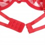 SUBBLIME 954321 SUJETADOR TANGA LIGUEROS ESTAMPADO DE CORAZONES ROJO S M