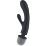 SATISFYER TRIPLE LOVER MASAJEADOR VIBRADOR RABBIT GRIS