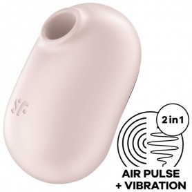 SATISFYER PRO TO GO 2 ESTIMULADOR Y VIBRADOR DOBLE BEIGE