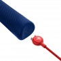 FUN FACTORY VIM WAND RUMBLE VIBRADOR RECARGABLE SILICONA AZUL MEDIANOCHE