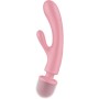 SATISFYER TRIPLE LOVER MASAJEADOR VIBRADOR RABBIT ROSA