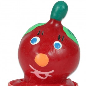 CONDOMERIE PRESERVATIVO DECORATIVO PINTADO A MANO TOMATE