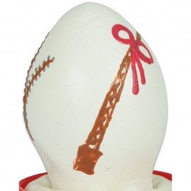 CONDOMERIE PRESERVATIVO DECORATIVO PINTADO A MANO HUEVO DE PASCUA BLANCO