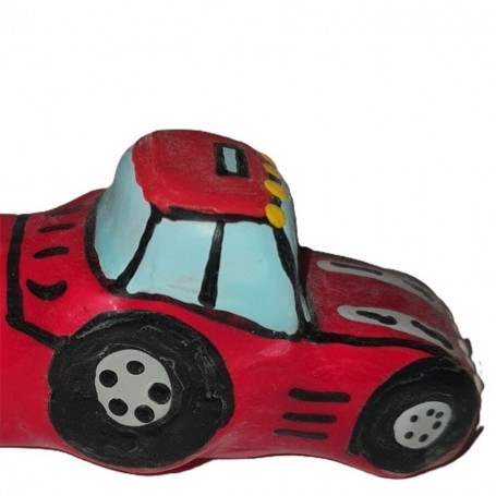 CONDOMERIE PRESERVATIVO DECORATIVO PINTADO A MANO TRACTOR ROJO XL