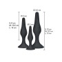 TOYJOY ANAL PLAY CURVY COMPANIONS PLUG ANAL 3 PIEZAS NEGRO