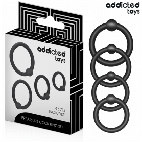 ADDICTED TOYS SET ANILLOS SILICONA DE PRESIoN