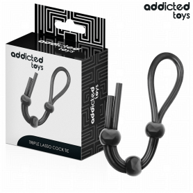 ADDICTED TOYS CUERDA SILICONA PARA EL PENE DE LAZO TRIPLE