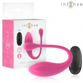 INTENSE JANICE VIBRADOR U DOBLE ESTIMULACIoN 10 VIBRACIONES ROSA CONTROL REMOTO