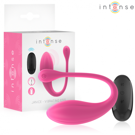 INTENSE JANICE VIBRADOR U DOBLE ESTIMULACIoN 10 VIBRACIONES ROSA CONTROL REMOTO