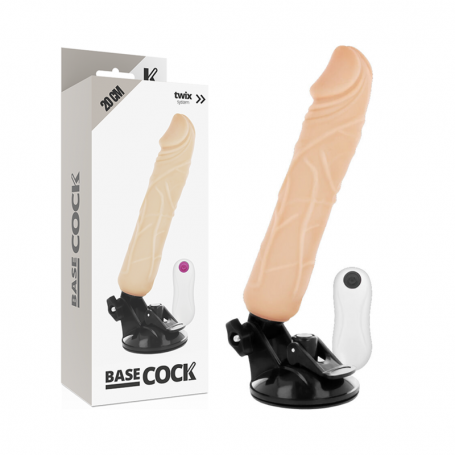 BASECOCK VIBRADOR REALiSTICO CONTROL REMOTO NATURAL 20 CM O 4 CM